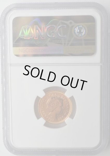 画像4: 【超希少/世界で1枚】 イギリス 2001年 エリザベス2世 1/2ソブリン金貨 NGC MS65DPL (4)