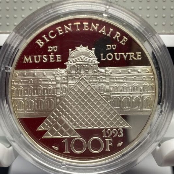 フランス 1993年 ルーブル美術館100周年ミロのビーナス銀貨 100フラン ...