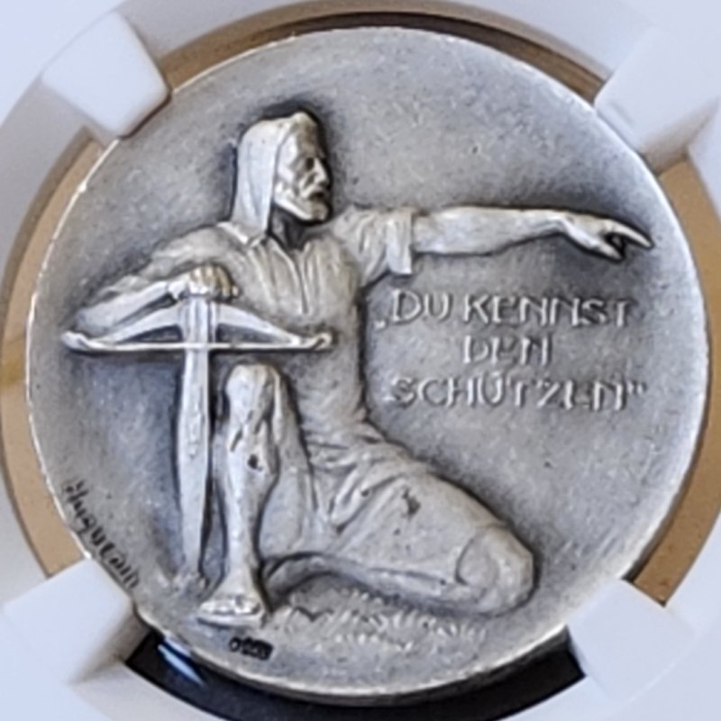 画像1: 1924年_射撃祭_銀メダル_R-44c_レア度RRR_NGC_MS66(準最高鑑定品) (1)