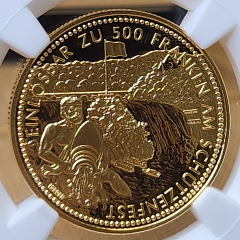 画像1: 1997年_射撃祭_500F金貨_Hab-54（四天王金貨）_評価SS_NGC_PF70UC (1)