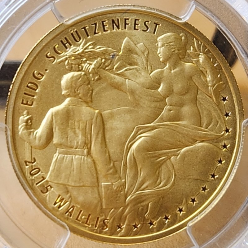画像1: 2015年_射撃祭_500F金貨_Hab-94a_評価A_PCGS_PR69DC (1)