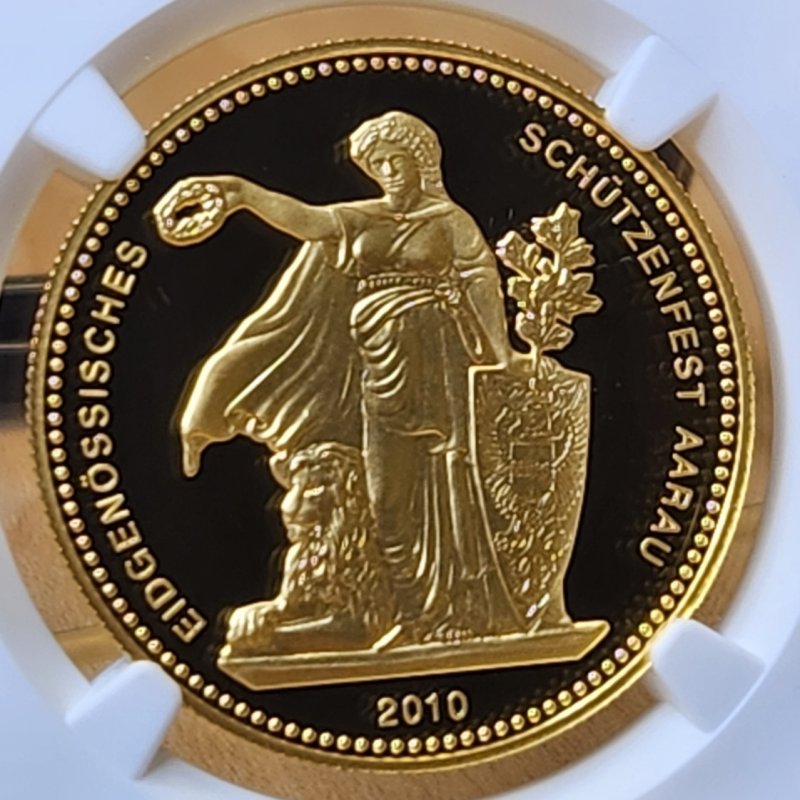 画像1: 2010年_射撃祭_500F金貨_Hab-84a_評価B_NGC_PF70UC (1)