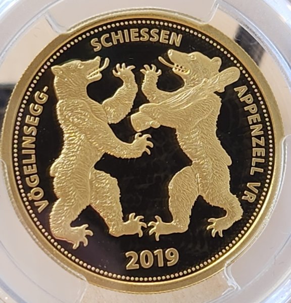 画像1: 2019年_射撃祭_500F金貨_Hab-107a_評価A_PCGS_PR69DC (1)