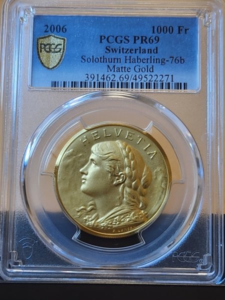 画像3: 2006年_射撃祭_1000F金貨_Hab-76b（発行枚数25枚）_評価SS_PCGS_PR69MATTE (3)