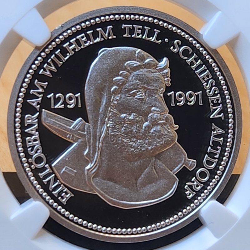 画像1: 1988年_射撃祭_100Fプラチナ貨_Hab-35e（発行枚数60枚）_評価SS_NGC_PF69UC (1)