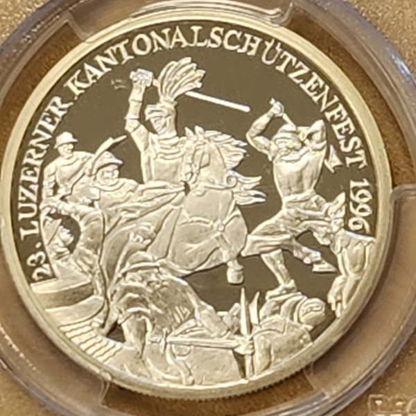 画像1: 1996年_射撃祭_50F銀貨_Hab-51a_評価A_PCGS_PR69DC (1)