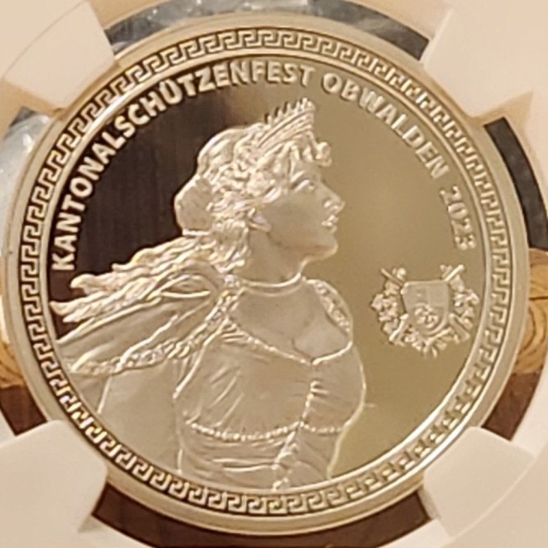 画像1: 2023年_射撃祭_50F銀貨_Hab-116a_評価A_NGC_PF70UC (1)