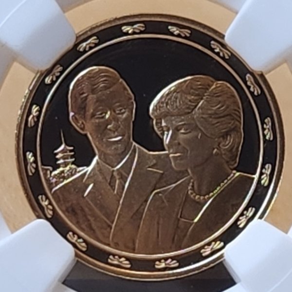 画像1: 1986年_イギリス_銀・金2種メダル_ウィリアム王子＆王女の日本訪問_NGC_PF70UC・PF70UC(唯一の最高鑑定品） (1)