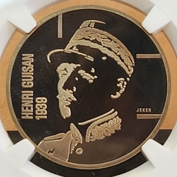 画像1: 1989年_スイス 5F_銀貨_アンリ・キザン将軍__NGC_PF69UC(最高鑑定品） (1)