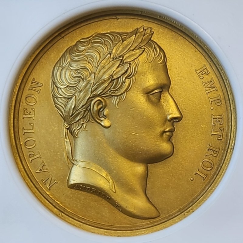 画像1: 1810年_フランス_GILT_銅メダル_レジオンドヌール_ナポレオン_NGC_MS64(唯一の最高鑑定品) (1)