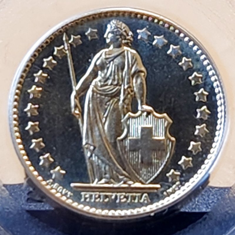 画像1: 1961年_スイス_1Fr_ベルン銀貨_PCGS_SP68 (1)