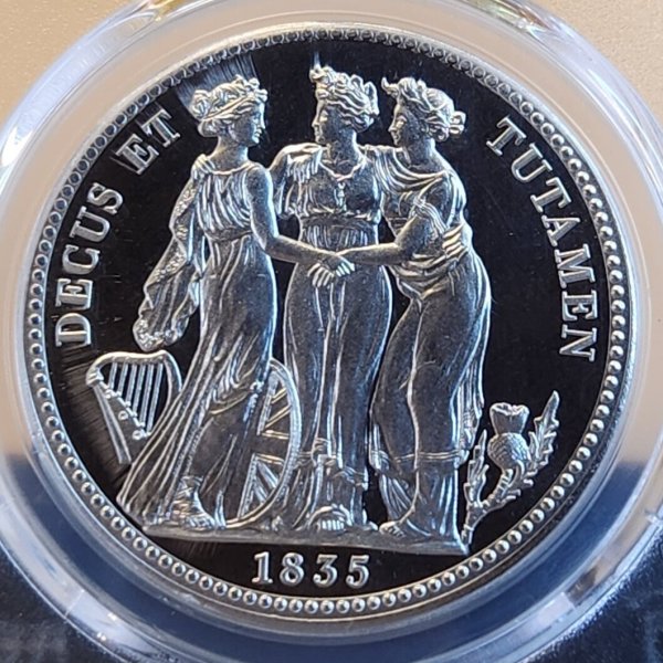 画像2: 1835年_イギリス_銀貨_ウィリアム4世_スリーグレイセス 三美神_ファンタジー_PCGS_PR68DC (2)