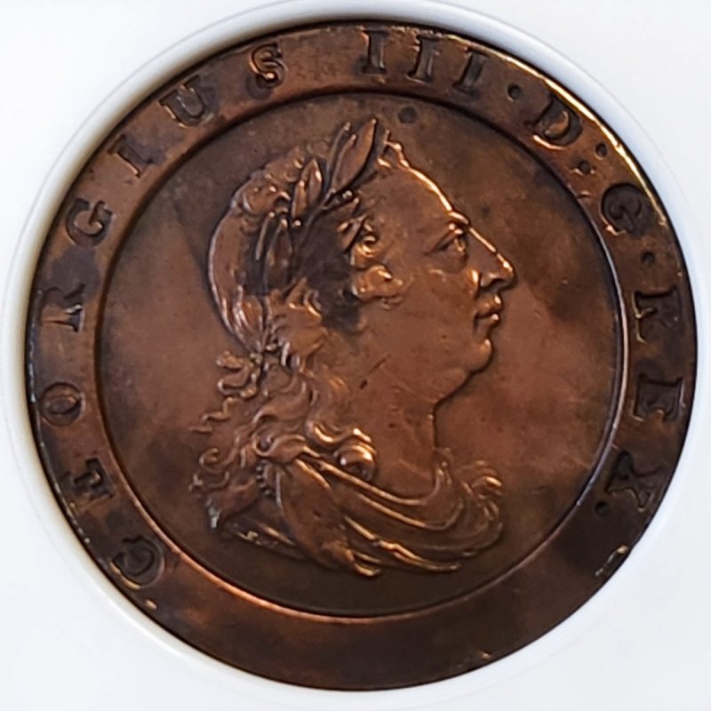 画像1: 1797年_イギリス_2ペンス_ジョージ3世_NGC_AU DETAILS CLEANED (1)