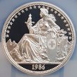 画像1: 1986年_スイス_リュトリの誓い_5オンス_銀貨_NGC_PF69UC (1)