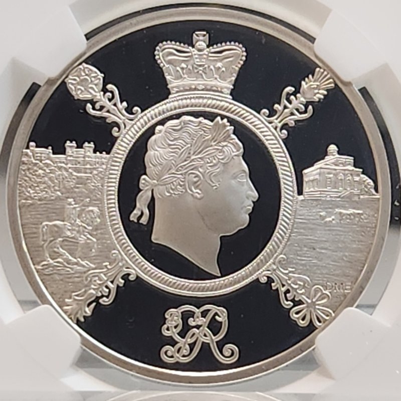 画像1: 2020年_G.Britain(イギリス)_5ポンド銀貨_ジョージ三世没落200周年記念_NGC_PF69UC (1)