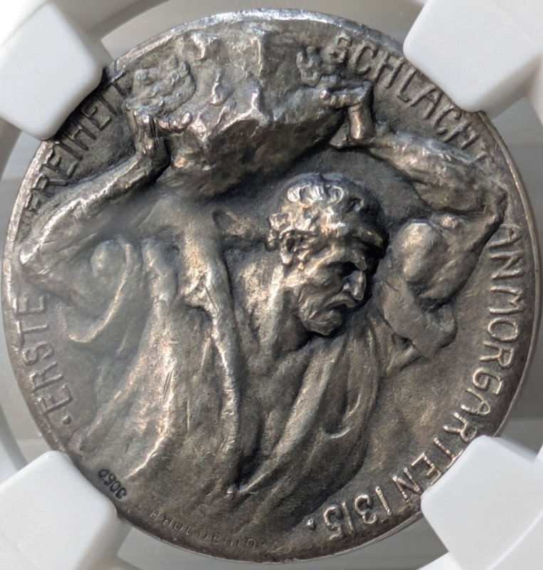 画像1: 1915年_射撃祭_銀メダル_R-1682a_レア度R_NGC_AU58_総鑑定枚数5枚 (1)