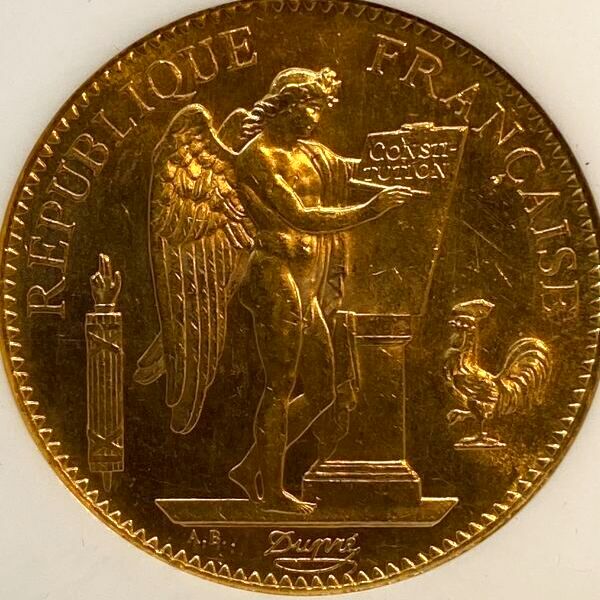 100年以上前の安定的人気コイン】フランス 1911年 エンジェル金貨 100