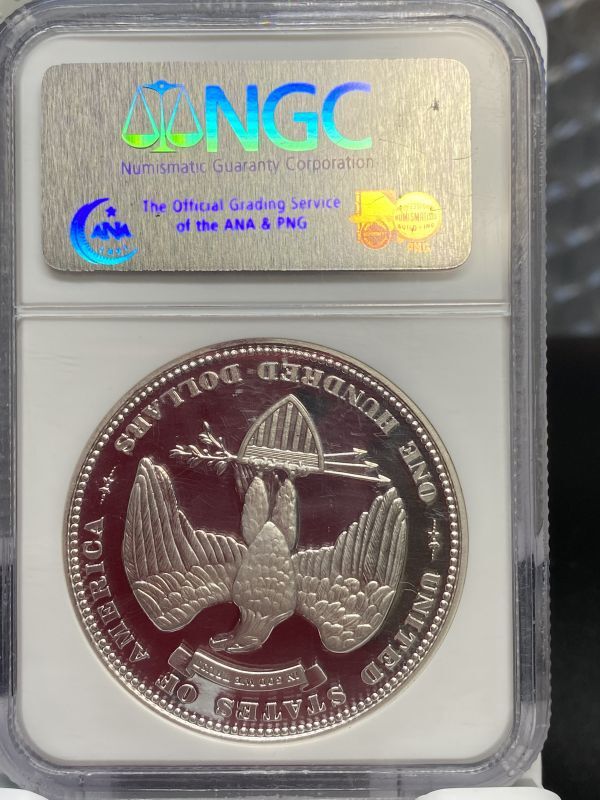 アメリカ 2005年 ジョージ・Ｔ・モルガン Private Issue 復刻1876年 ユニオンプルーフ銀貨 NGC GEMPROOF（COA付き）  - ティーコイン